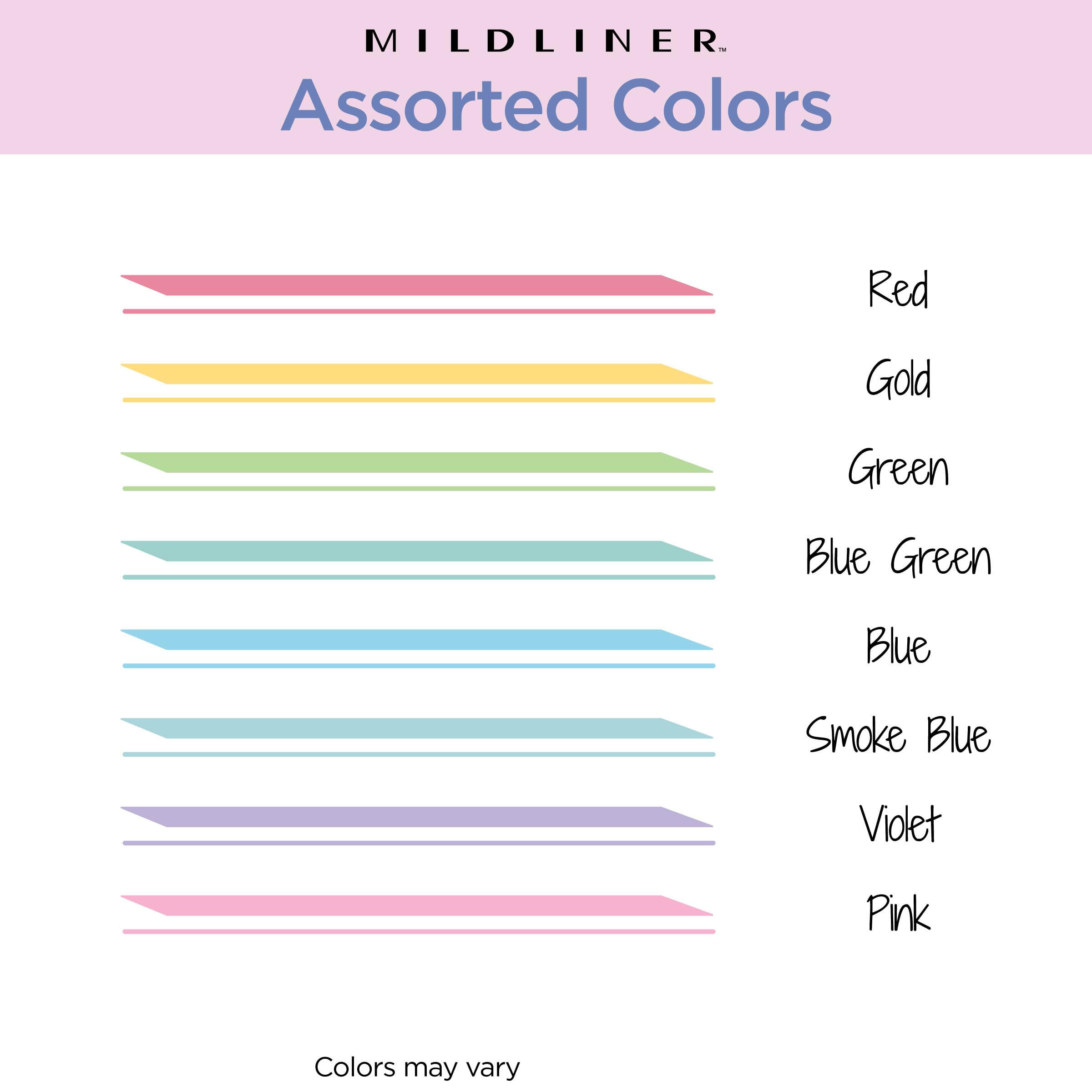 Zebra Pen Mildliner Dual-Tip Highlighter Marker Set, Broad and Fine Tips, No Bleed, Ideal for Bible Highlighting, Journaling, School and Office Supplies, Assorted Soft Hue Ink Colors, 8-Pack (78108)
