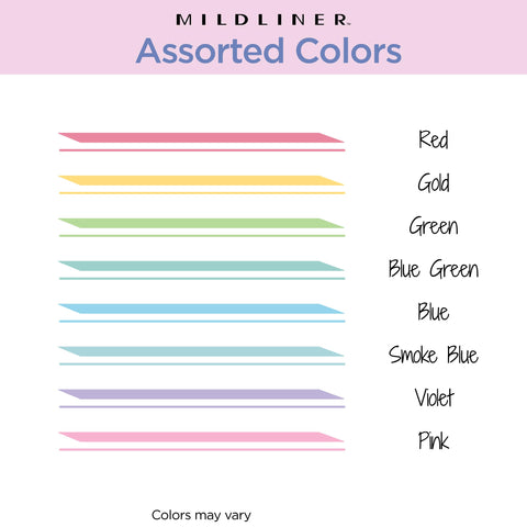 Zebra Pen Mildliner Dual-Tip Highlighter Marker Set, Broad and Fine Tips, No Bleed, Ideal for Bible Highlighting, Journaling, School and Office Supplies, Assorted Soft Hue Ink Colors, 8-Pack (78108)