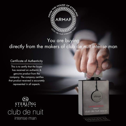 Club De Nuit Intense - Limited Edition by Armaf for Men - 3.6 oz Parfum Spray