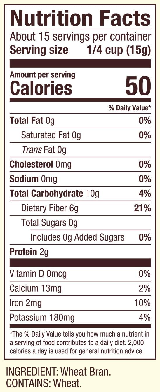 Bob's Red Mill Wheat Bran, 8oz (Pack of 1) - Non GMO, Vegan, Kosher