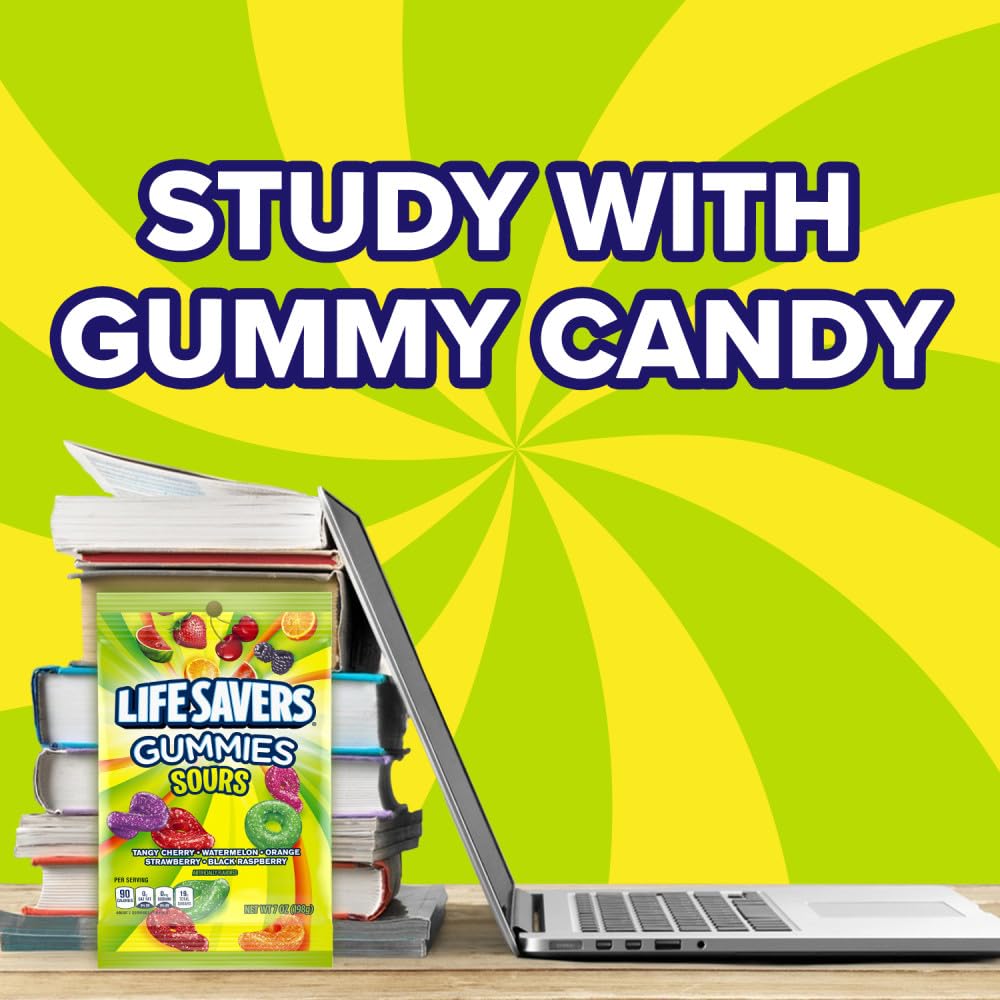 Life Savers Sours Gummies Candy Bag, 7 ounce (Pack of 1)