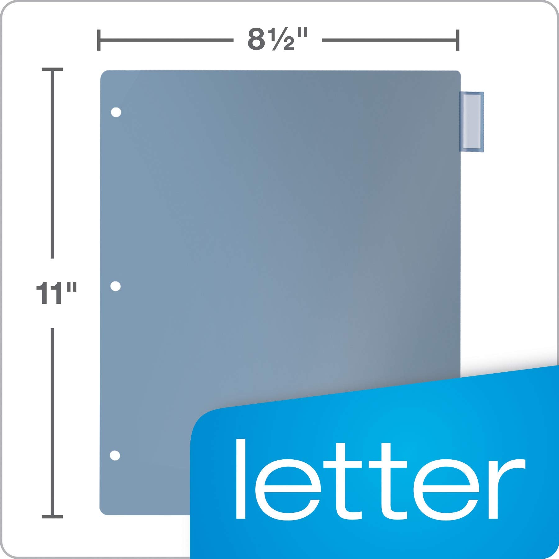 Cardinal Plastic Binder Dividers without Pockets, 8-Tab, Insertable Multicolor Tabs, Letter Size, 1 Set (84019), 8-1/2 x 11