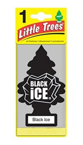 LITTLE TREES Car Air Freshener | Hanging Paper Tree for Home or Car | Black Ice | 1 Pack