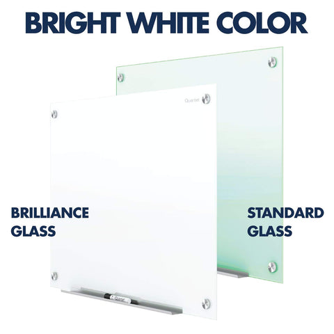 Quartet Dry Erase Board, Magnetic Whiteboard 48" x 48", Glass Board for Wall, Infinity, Brilliance White (G24848W)