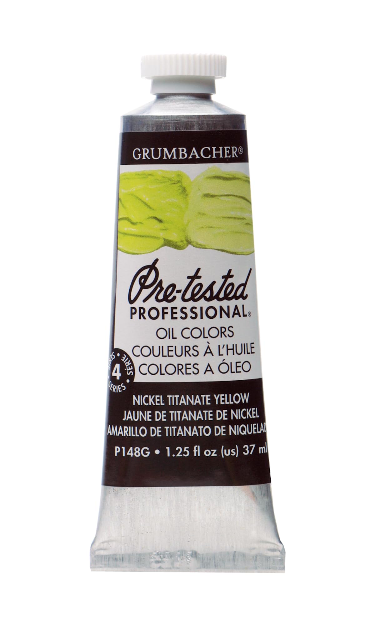 Grumbacher Pre-Tested Oil Paint, 37ml/1.25 Ounce, Nickel Titanate Yellow (P148G)
