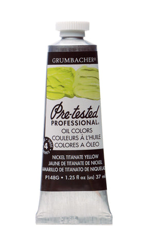 Grumbacher Pre-Tested Oil Paint, 37ml/1.25 Ounce, Nickel Titanate Yellow (P148G)