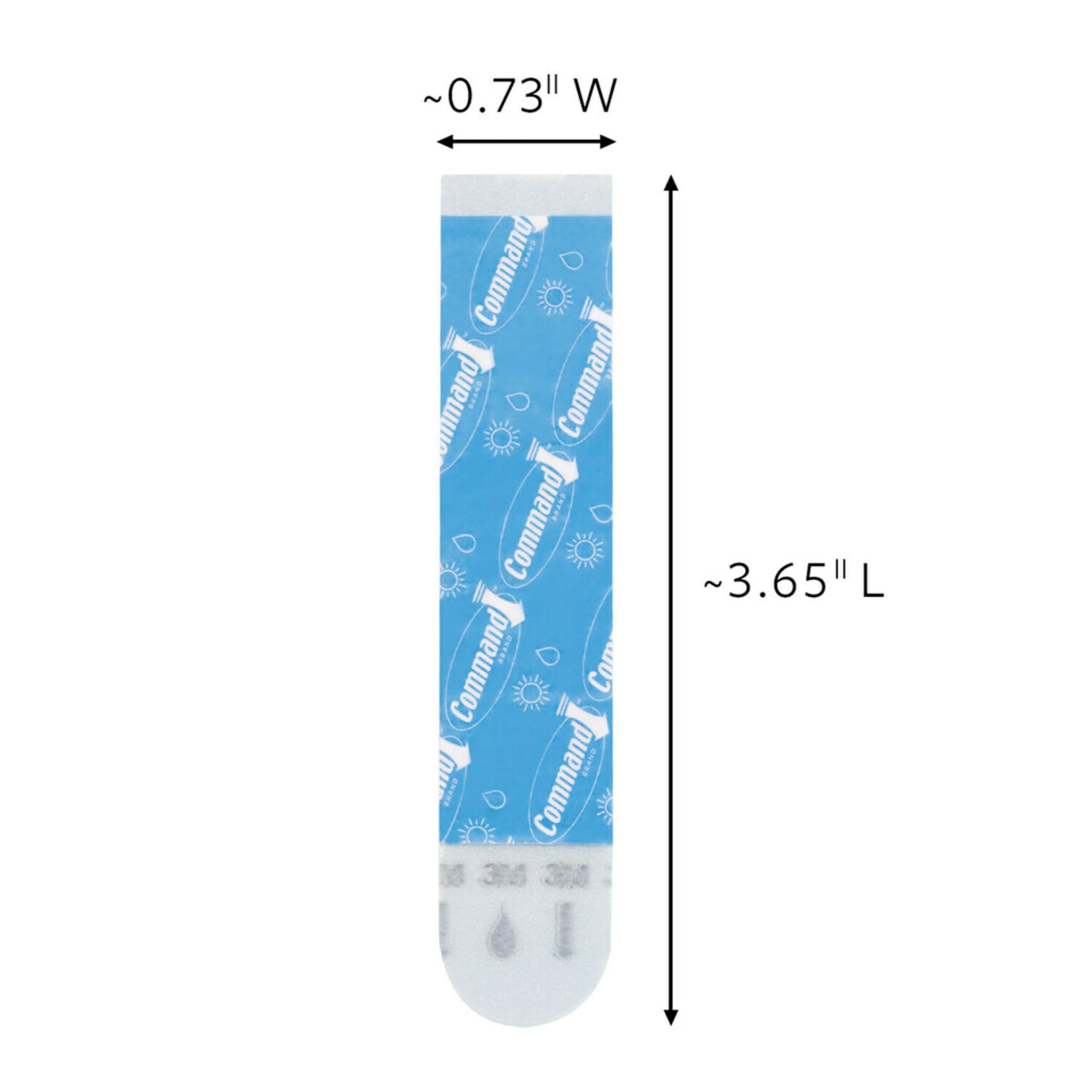 Command 5 lb Large Water-Resistant Refill Strips, 4 Strips, Reuse Large Bath Hooks or Caddies