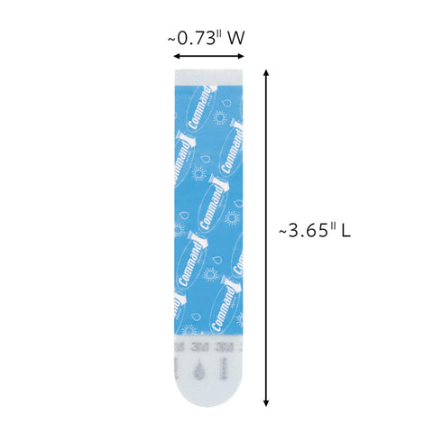 Command 5 lb Large Water-Resistant Refill Strips, 4 Strips, Reuse Large Bath Hooks or Caddies