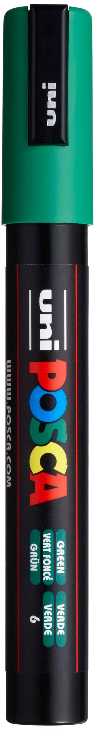 uni POSCA PC-5M Water-Based Paint Markers, Reversible Medium Tip (1.8-2.5mm), Green