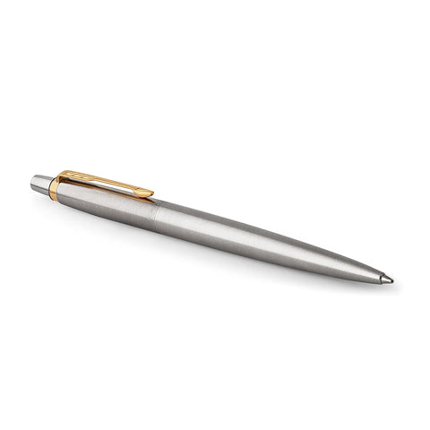 Parker Gel Pen Jotter (Stainless Steel with Chrome Parts, Middle Writing tip with 0.7 mm, Gift Box).