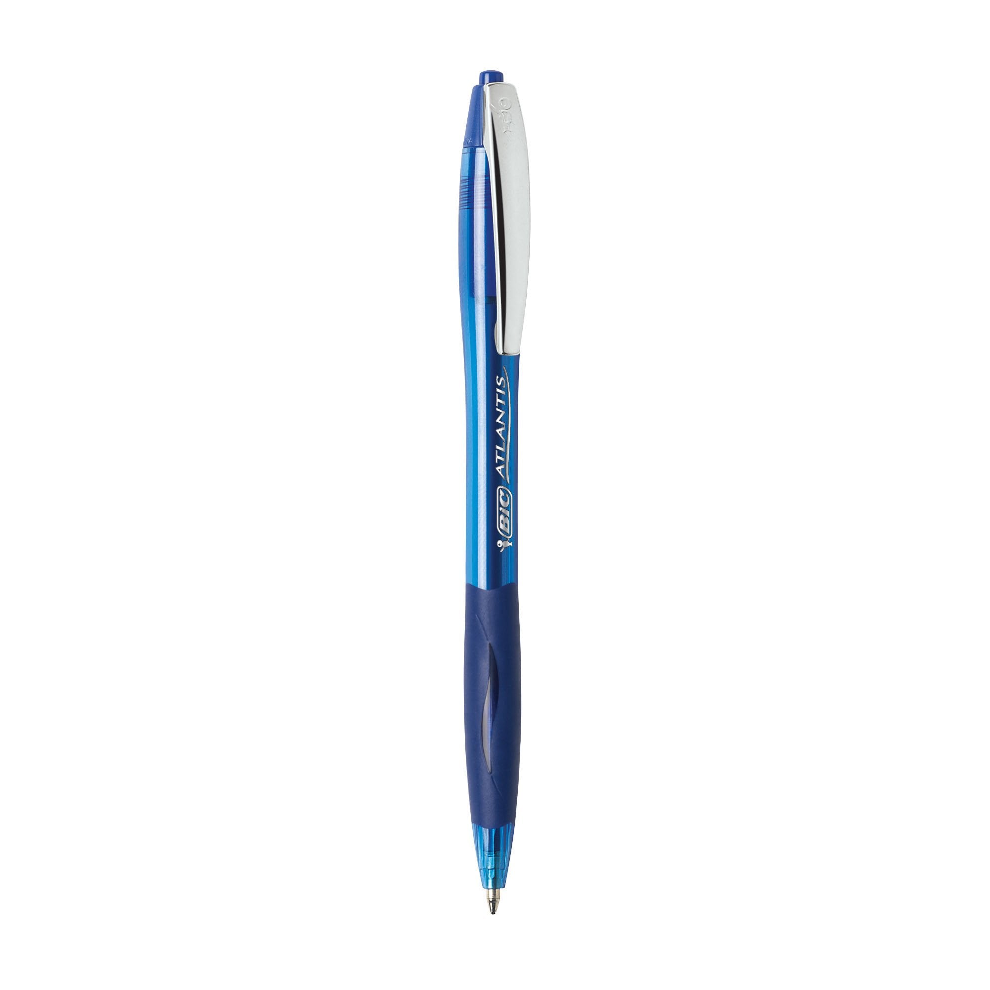 BIC Glide Blue Retractable Ballpoint Pens, Medium Point (1.0mm), 2-Count Pack, Ultra Smooth Writing Blue Pens