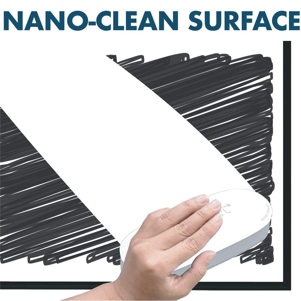 Quartet Whiteboard/Dry Erase Board, Magnetic, 4'x3', Fusion Nano-Clean, Black Aluminum Frame (NA4836FB)