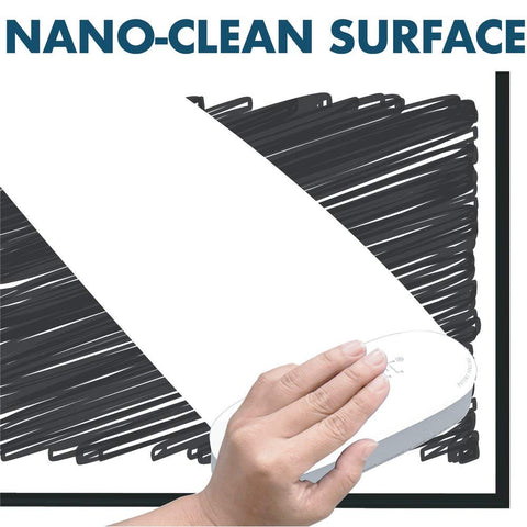 Quartet Whiteboard/Dry Erase Board, Magnetic, 4'x3', Fusion Nano-Clean, Black Aluminum Frame (NA4836FB)