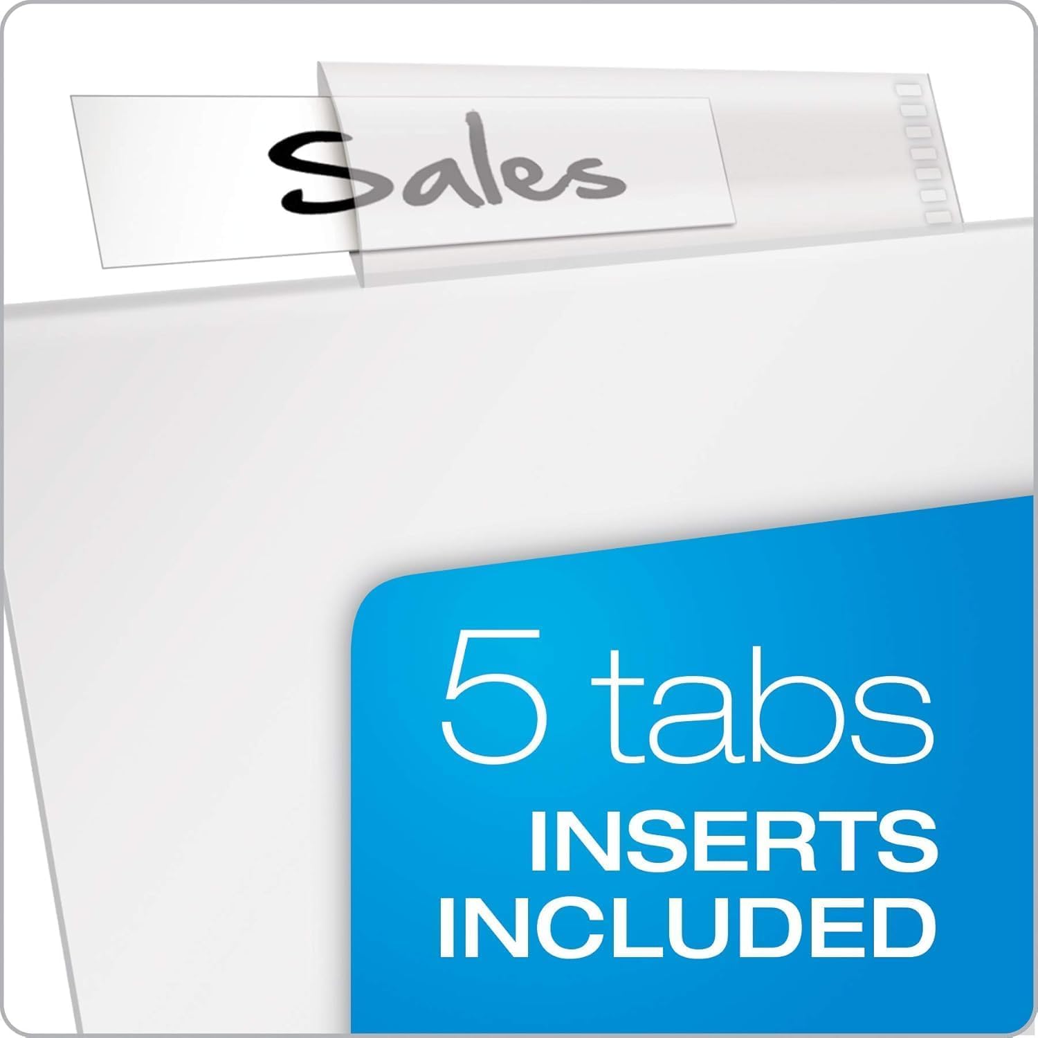 Tops Cardinal Plastic Binder Dividers w/ 5 Tabs & Pockets - Poly Index Dividers for 3 Ring Binder - Ideal for Organizing Documents, Photos, Files at Home, Office, & School - 1 Set of 5 Clear Dividers