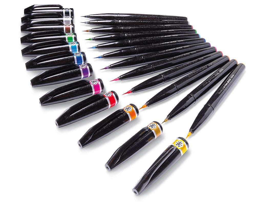 Pentel SESF30 °C AX Extra Fine Paint Brushes (Set of 1, Black