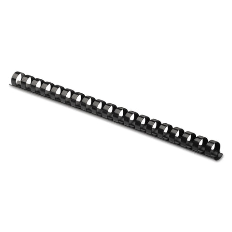 Fellowes 52326 Plastic Binding Combs - Round Back, 1/2 Inches, 90 Sheets, Black, 100 Pack