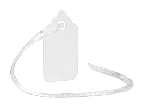 MACO White Strung Merchandise Tags, #1-9/16 x 15/16 Inches, 1000 Per Box (12-211)