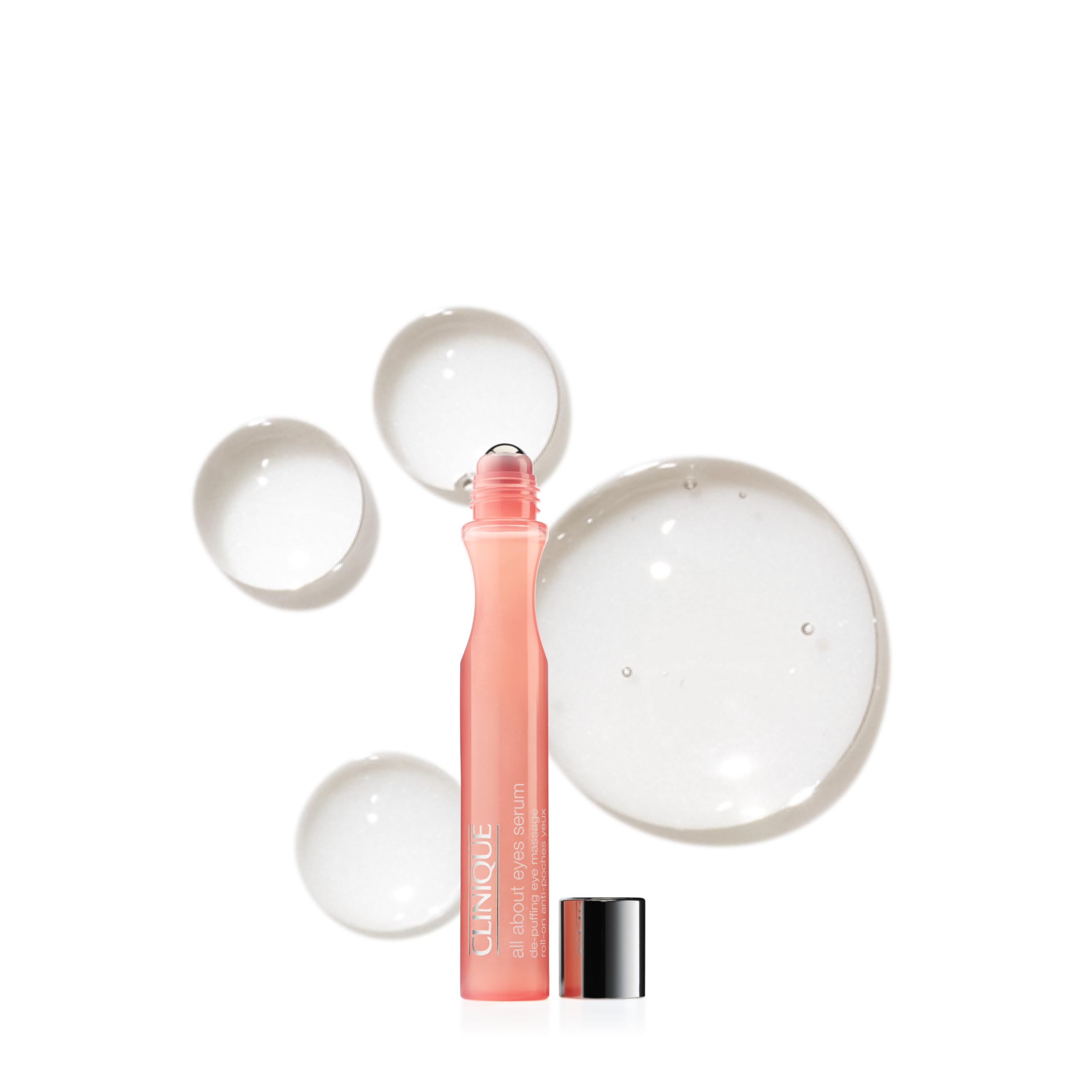 Clinique All About Eyes Serum De-Puffing Eye Massage For Dark Circles With Caffeine | Hydrating, Brightening + Depuffing, 0.5 fl. oz