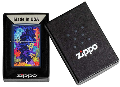 Zippo Sea Life Navy Matte Pocket Lighter
