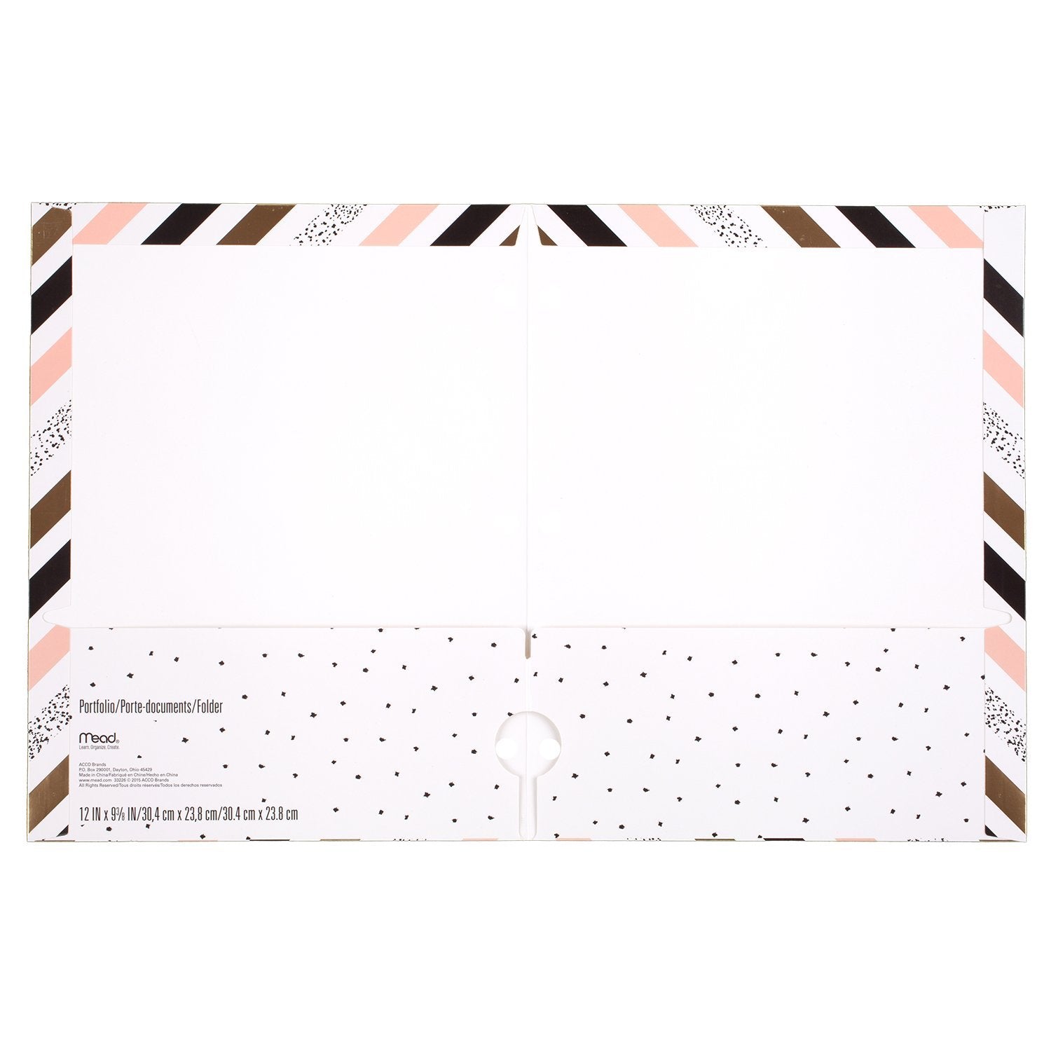 Mead Pocket Folder, 2-Pocket, 12" x 9-3/8", Shape It Up, Design Selected Selected For You, 1 Count (33226)