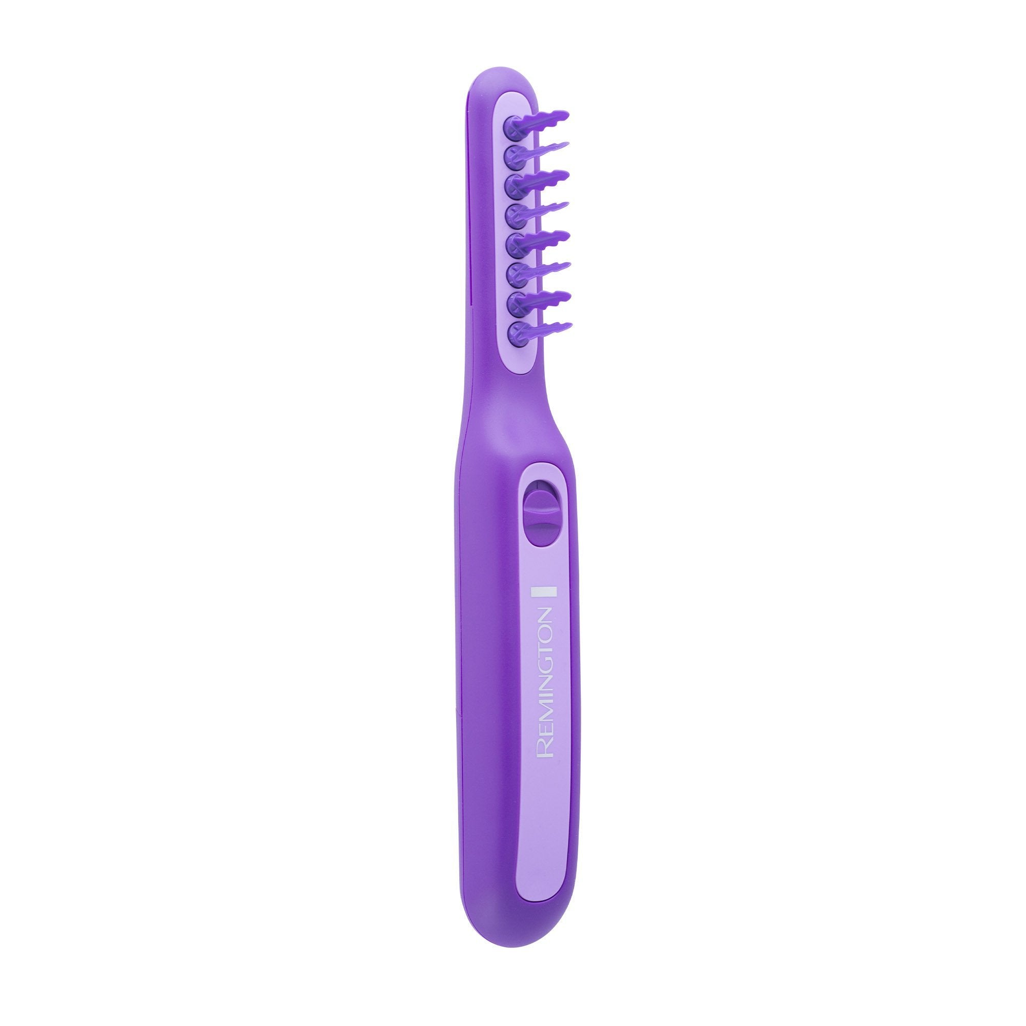 Remington Tame the Mane Thick and Curly Hair Detangling Brush for Kids and Adults, Wet or Dry Detangling, Brush Cover Included, Cordless; Battery Operated, Purple. (Batteries Included)