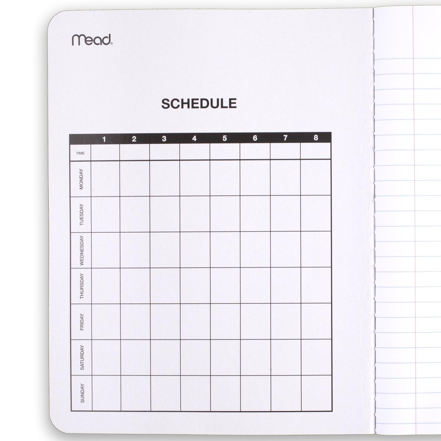 Mead Composition Notebook, Comp Book, Wide Ruled Paper, 100 Sheets, 9-3/4" x 7-1/2", Fashion, Square Deal, Assorted Colors, Color Selected May Vary, 1 Count (09918)