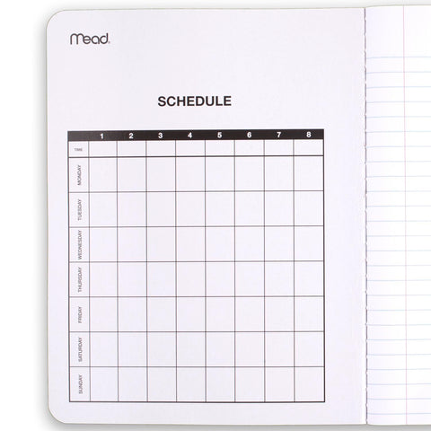 Mead Composition Notebook, Comp Book, Wide Ruled Paper, 100 Sheets, 9-3/4" x 7-1/2", Fashion, Square Deal, Assorted Colors, Color Selected May Vary, 1 Count (09918)