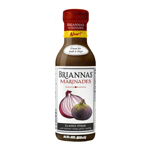 BRIANNAS - Classic Steak Marinade - Small Batch, Gluten Free, Vegan Marinade made with Premium Ingredients - 12 oz. Bottle
