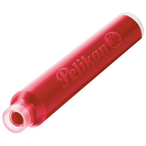 Pelikan 4001 TP/6 Ink Cartridges for Fountain Pens, Brilliant Red, 0.8ml, 6 Pack (301192)