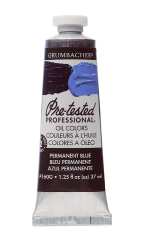 Grumbacher Pre-Tested Oil Paint, 37ml/1.25 Ounce, Permanent Blue (Ultramarine) (P160G)