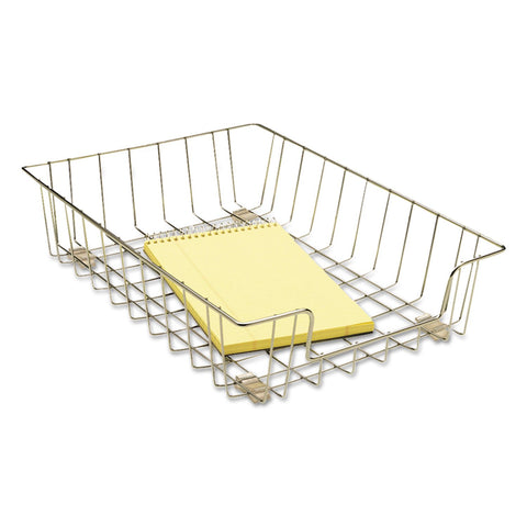 Fellowes Workstation 3" Letter Desk Tray Organizer, Wire, Silver (60012)