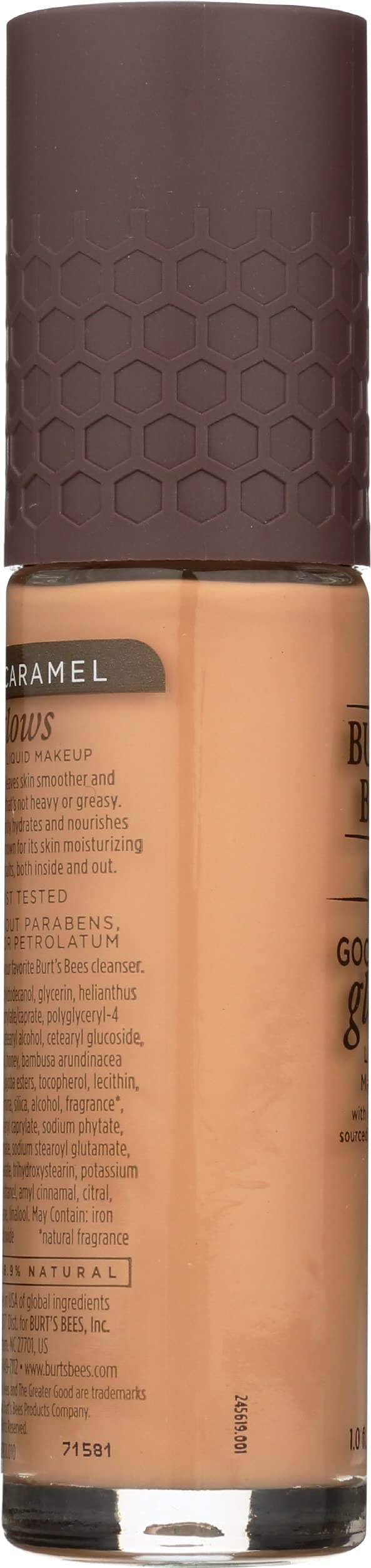 Burt's Bees Goodness Glows Liquid Makeup, Rich Caramel - 1.0 Ounce