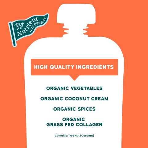 Serenity Kids 6+ Months Dairy-Free Smoothie Baby Food | USDA Organic | Grass Fed Collagen Protein | 3.5 Ounce BPA-Free Pouch | Pumpkin Spice | 1 Count