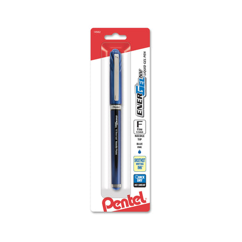 Pentel ENER-GEL NV Liquid Gel Pen, 0.5mm, Needle Tip, Blue Ink, 1 Pack (BLN25BPC)