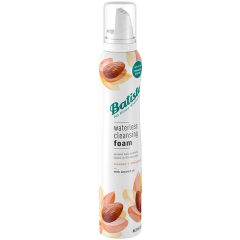 Batiste Waterless Cleansing Foam Cleanse and Strengthen with Almond Oil, 3.60 OZ