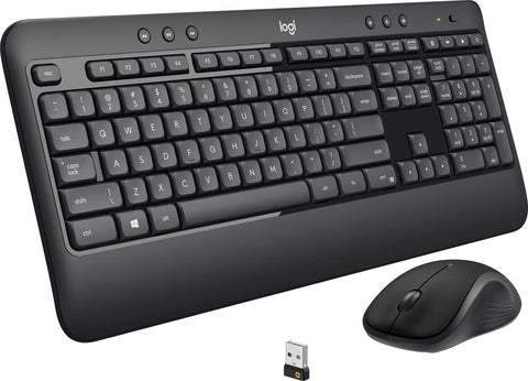 Logitech MK540 Advanced Wireless Keyboard with Wireless Mouse Combo — Full Size Keyboard and Mouse, Long Battery Life, Caps Lock Indicator Light, Hot Keys, Secure 2.4GHz Connectivity (MK540)