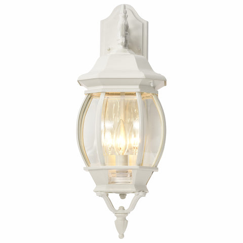 Nuvo Lighting 60/891 Traditional Three Light Outdoor Wall Mount from Central Park Collection in White Finish