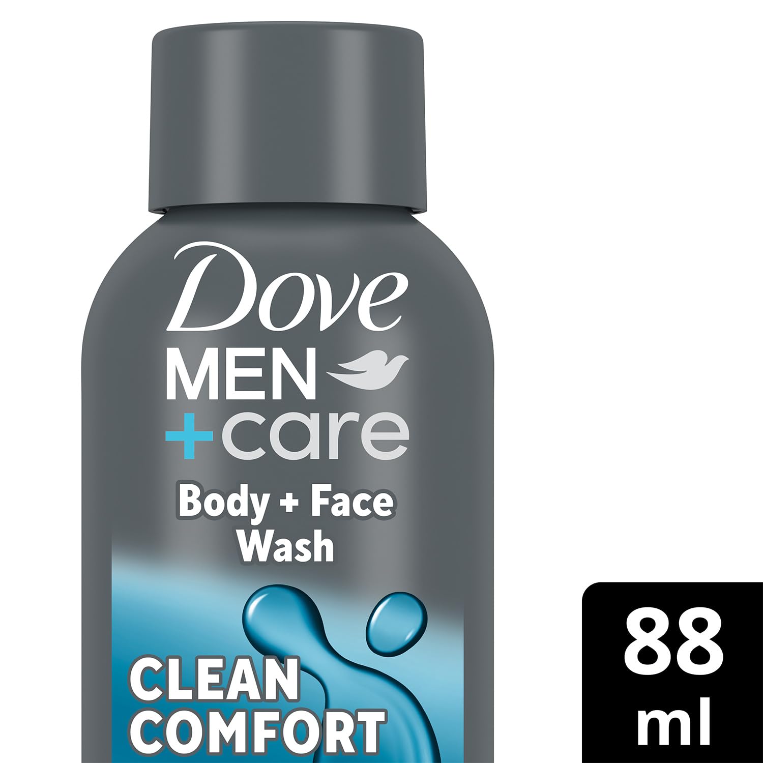 Dove Men+ Care Body + Face Wash, Clean Comfort 6-Pack – Hydrating Shower Gel Formula for Healthy, Smooth Skin, 3 Oz Ea