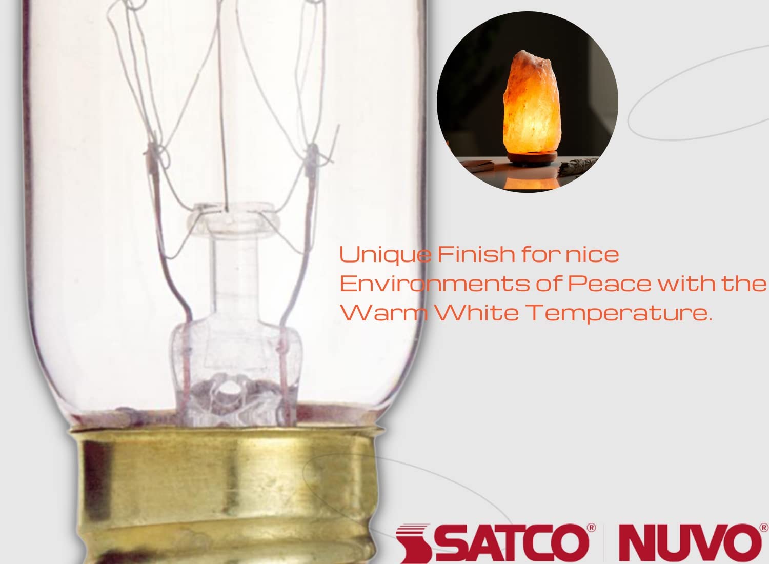 Satco S3911-15 Watt T7 Incandescent Light Bulbs - 2700K (10 Pack)