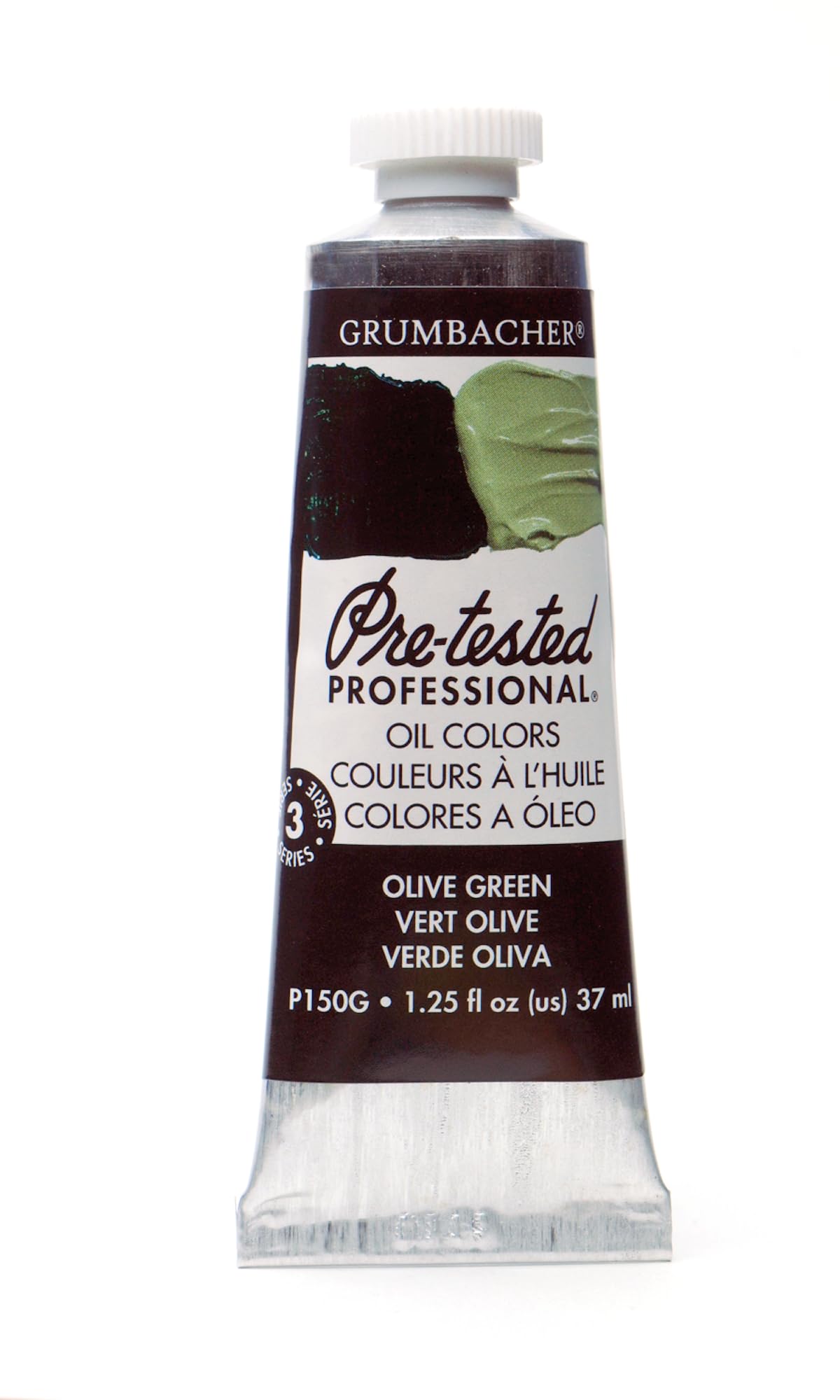 Grumbacher Pre-Tested Oil Paint, 37ml/1.25 Ounce, Olive Green (P150G)