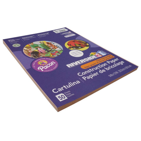Riverside 3D Construction Paper, Salmon, 9" x 12", 50 Sheets