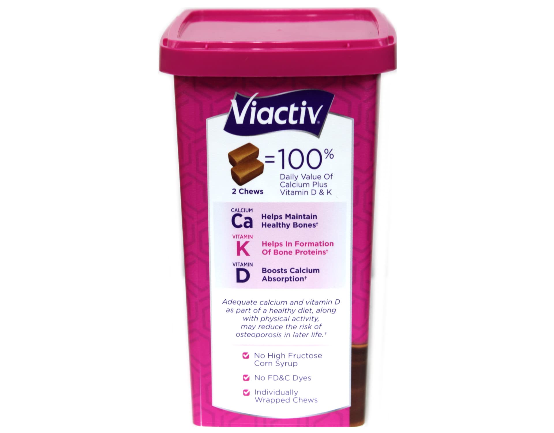 Viactiv Max Formula Calcium +Vitamin D3 Supplement for Bone Health Milk Chocolate, 100 Soft Chews - 3 Pack