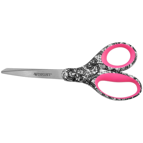 Westcott Trendsetter Straight Lace Pattern Scissor, 8" (16660)