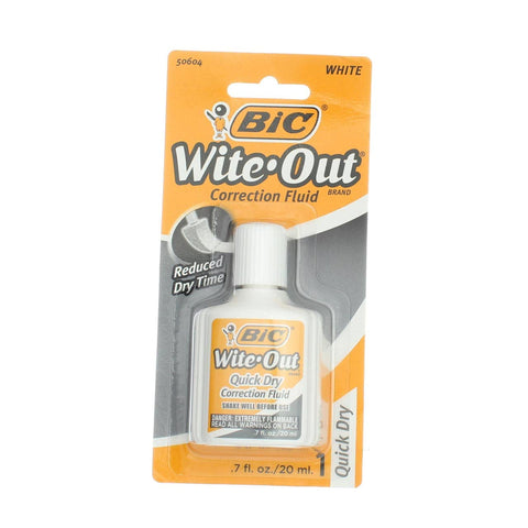 Correction Fluid, Quick Dry, 20ml, White [Set of 4]