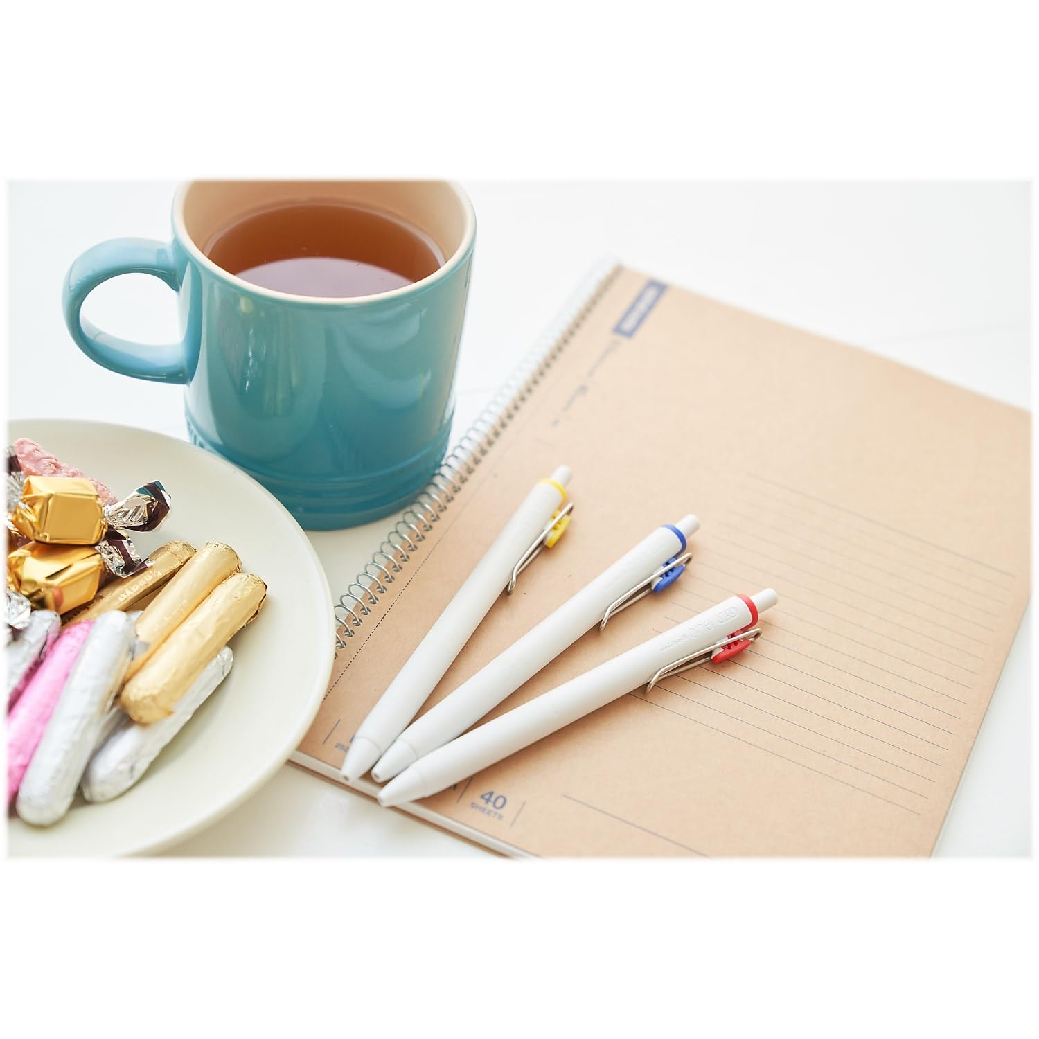 uniball one Retractable Gel Pens, Medium Point (0.7mm), Assorted Ink, 5 Pack