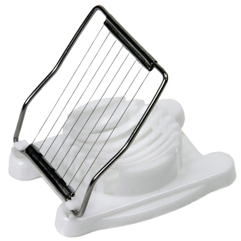 Chef Craft Basic Plastic Egg Slicer, 4 inches in length 8 stainless steel wires, White