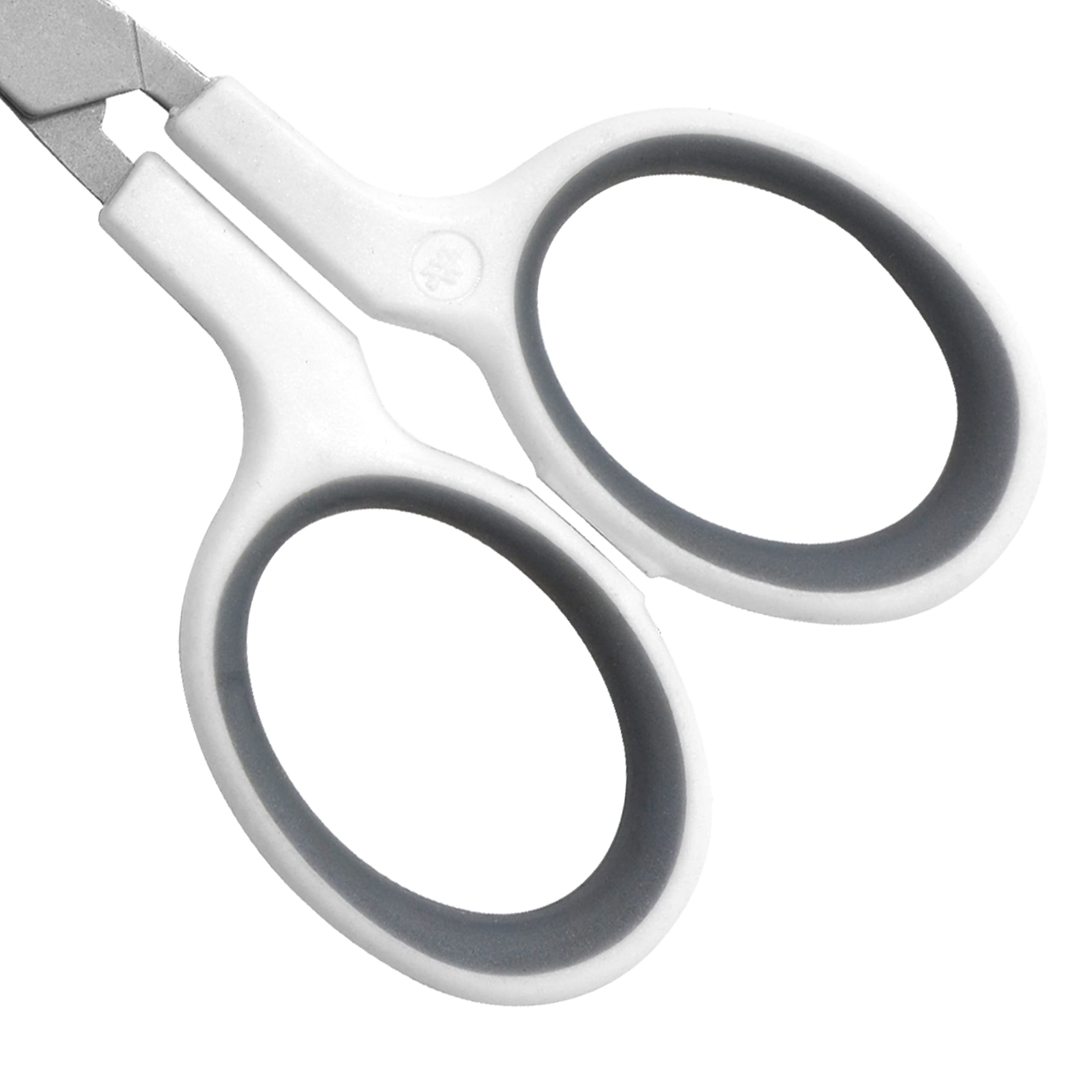 Westcott 4" Embroidery Scissors with Straight Titanium-Bonded Blades for Crafting, Sewing & More (White/Gray)