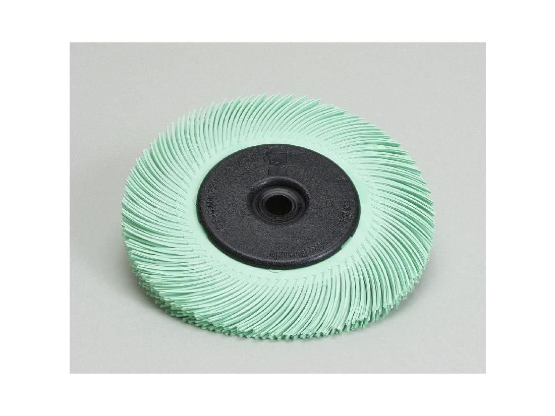 Scotch-Brite Radial Bristle Brush, Aluminum Oxide, 6000 RPM, 6 Diameter x 7/16 Width, 1 Micron (Pack of 1)
