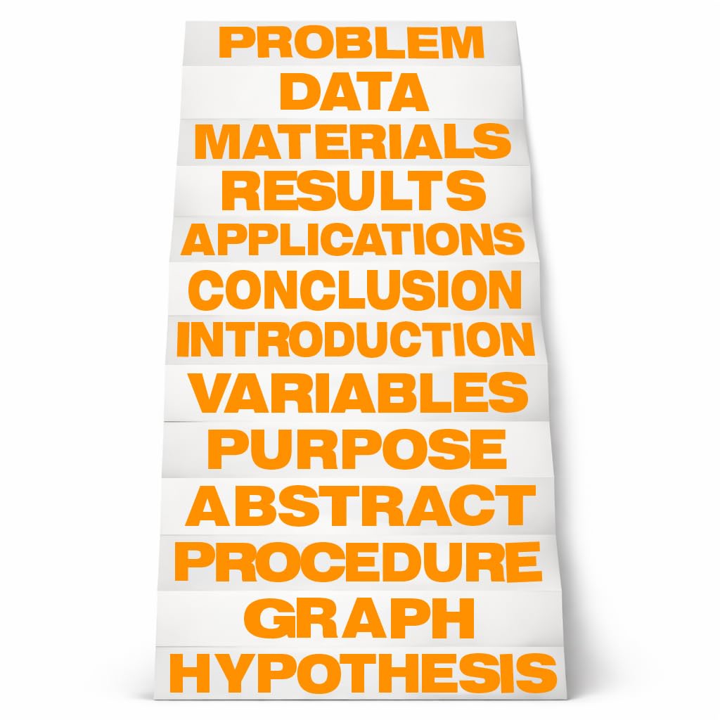 Flipside Products Orange Science Fair Titles, Display Board Titles, Projects, School, Kids, Classroom, Pack of 24