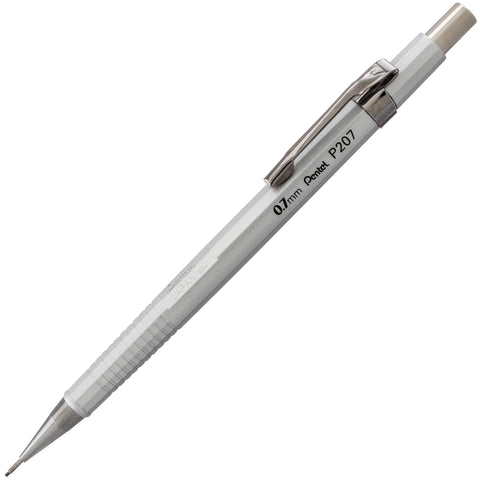 Pentel Sharp Mechanical Pencil (0.7mm) Metallic Barrels, Assorted Barrel Colors, Pack of 2 (P207MBP2M1)